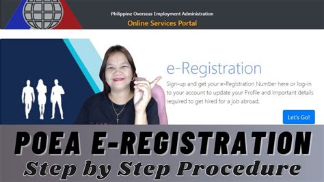 www.poea.gov.ph e registration|eregister poea gov ph.